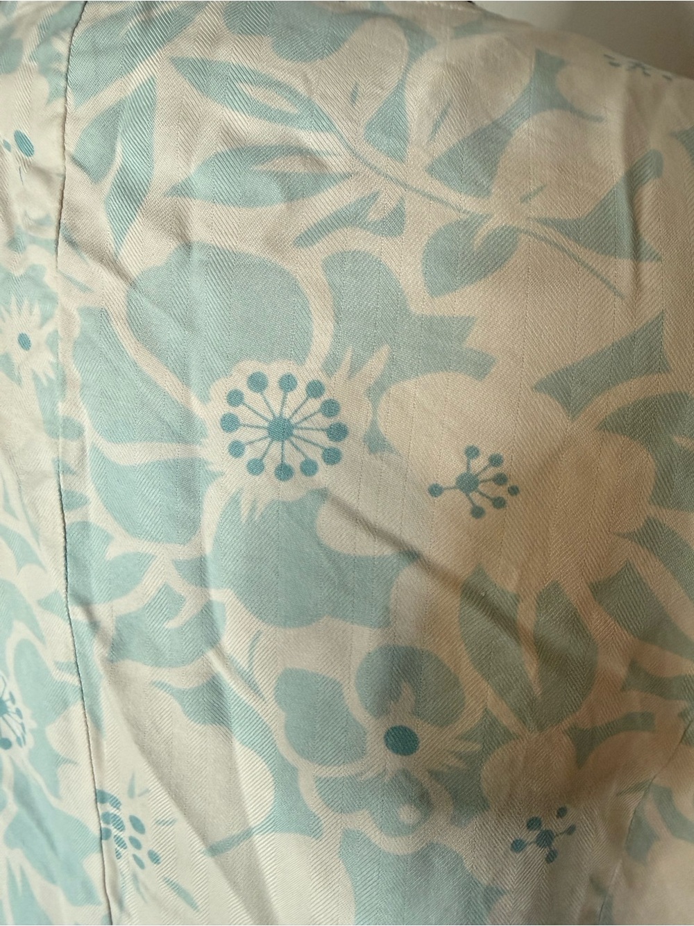 PINEAPPLE MOON Silk Button Down Top Sleeveless Tank Vest Cream Seafoam Large - Picture 7 of 8